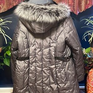 Nautica fur hood bomber jacket